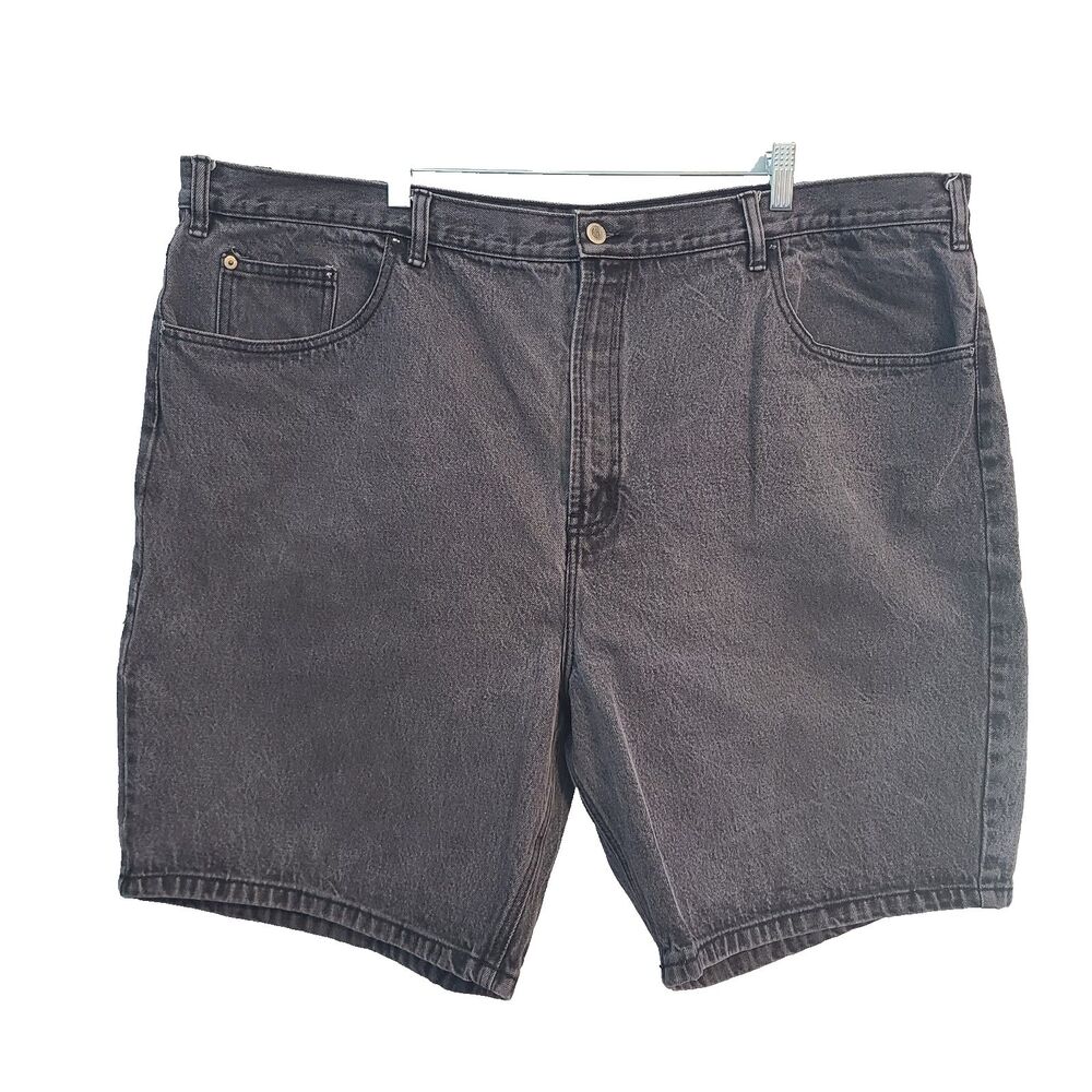 VTG Saugatuck Co Ltd Denim Shorts Sz 50 Black Wash Heavy Duty Cotton Jorts Y2K